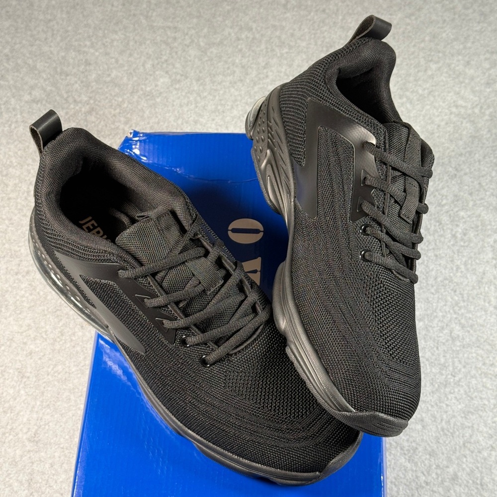 Jerko QX01M Athletic Sneakers Unisex Size 12 Dark Grey Knit Running Shoes